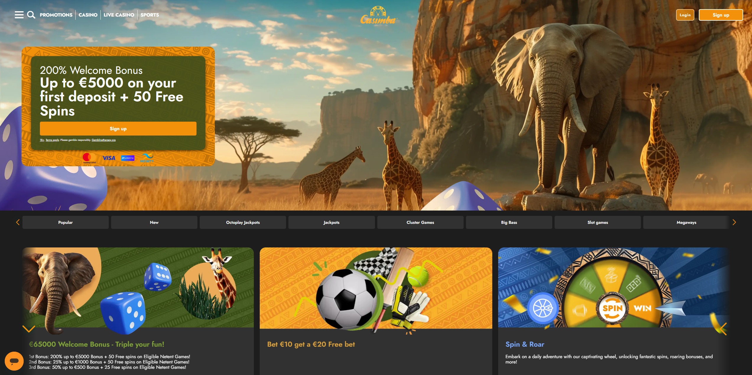 Casimba Casino screenshot 1