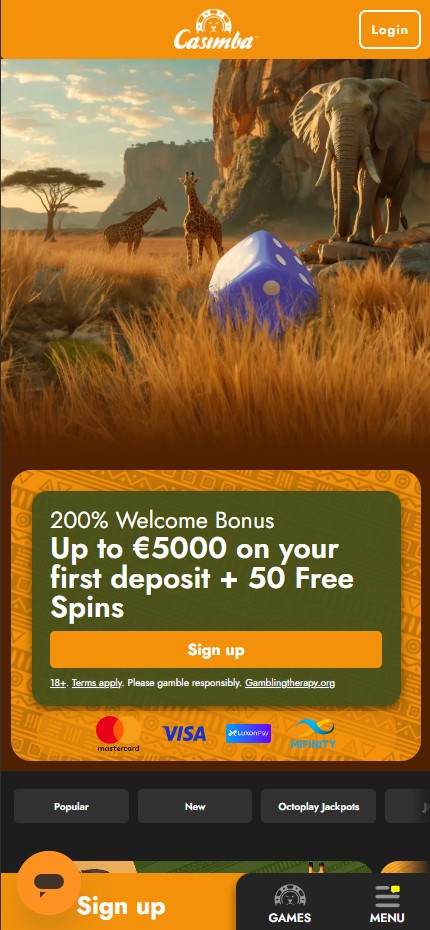 Casimba Casino mobile home