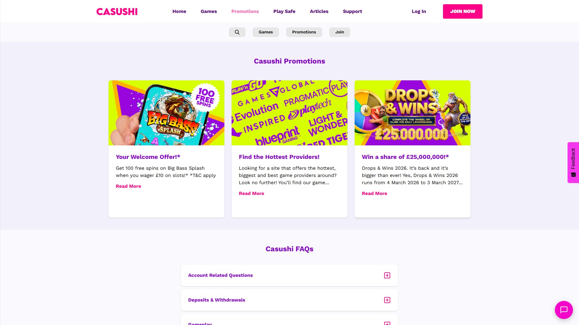 Casushi Casino screenshot 3
