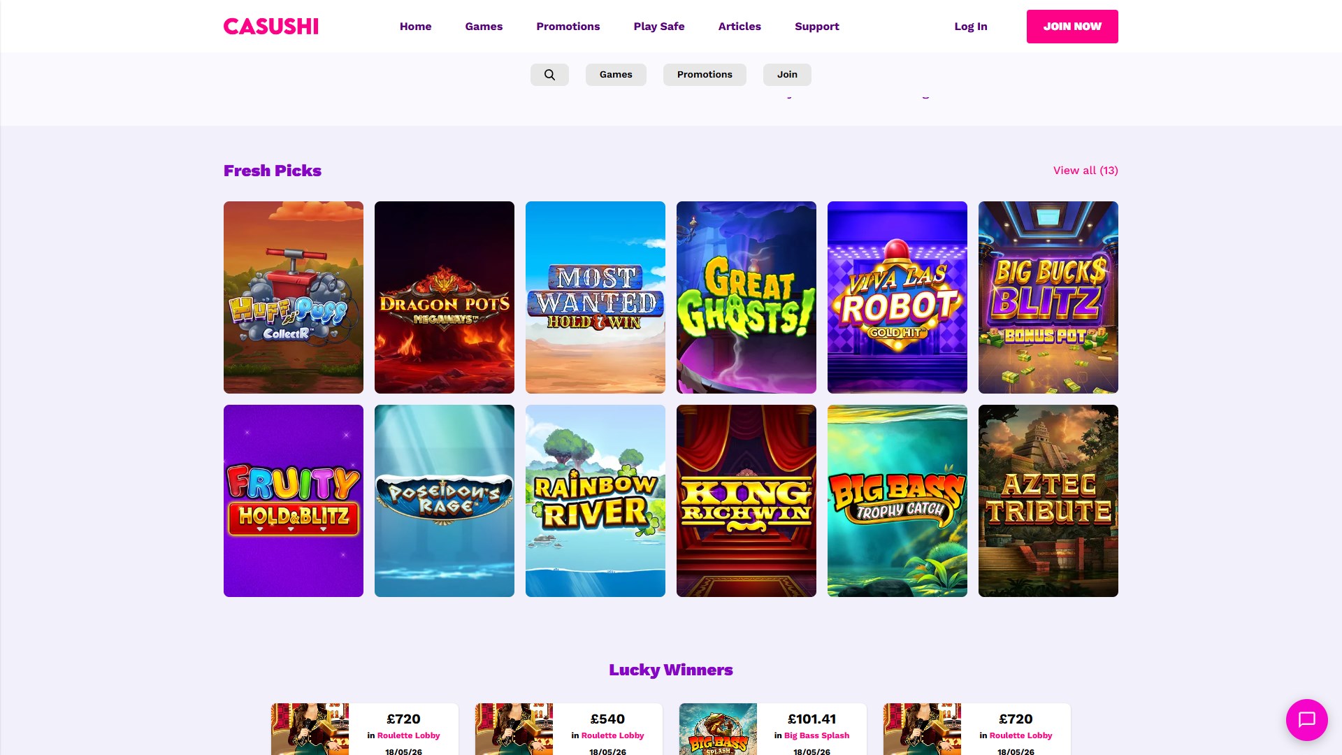 Casushi Casino screenshot 4
