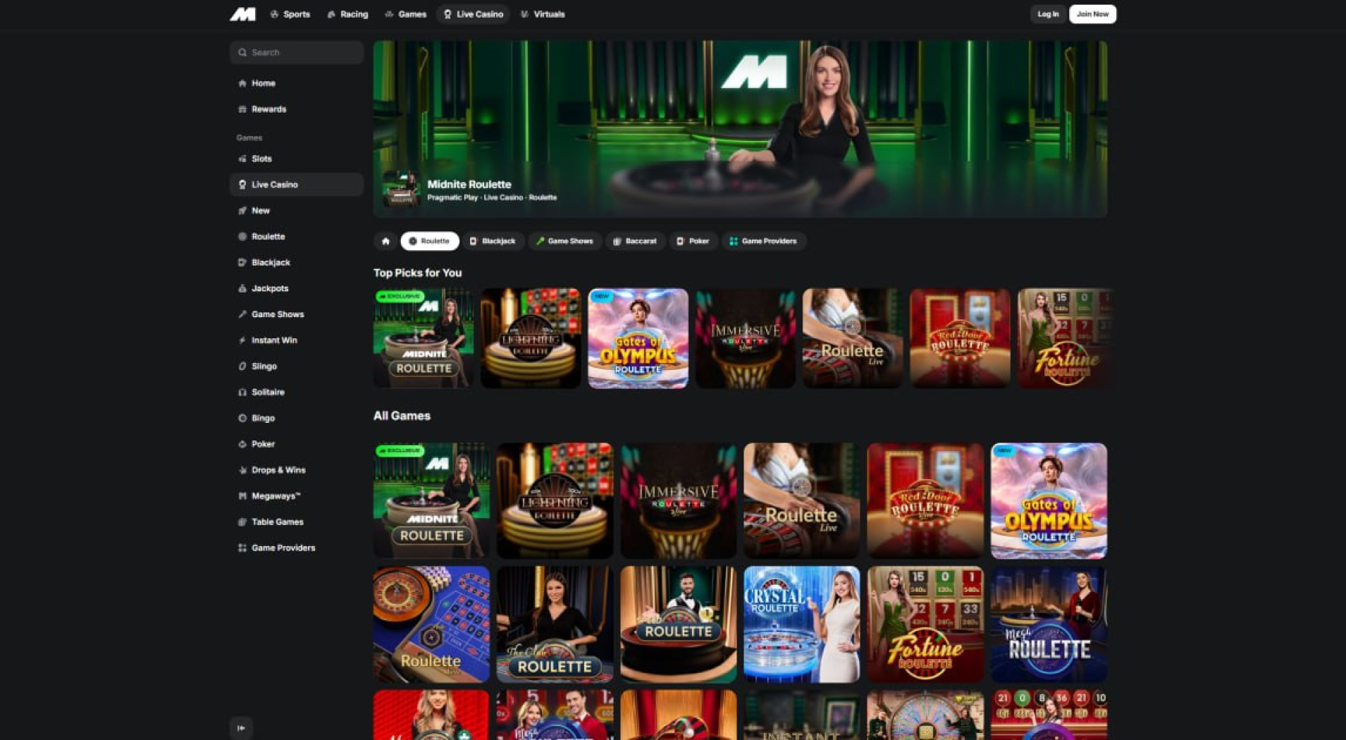 Midnite Casino screenshot 5