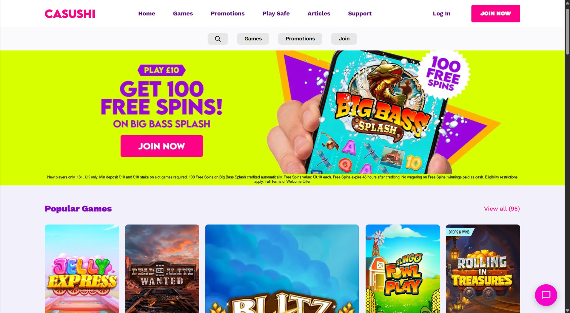 5. Casushi Casino - Mobile Skrill Casino Choice