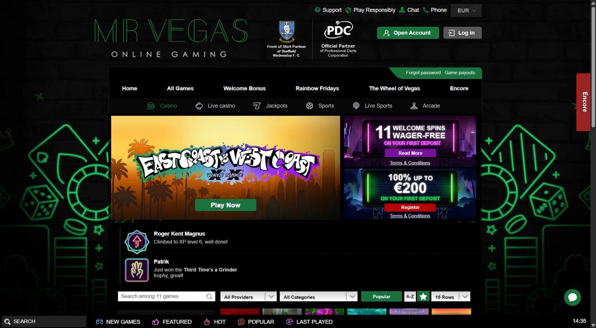 8. Mr Vegas Casino - Popular Skrill Casino Bonus